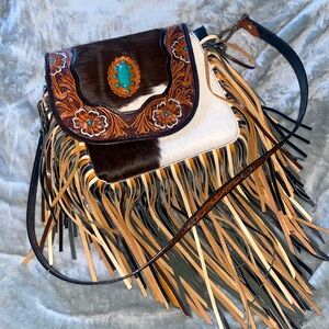 Western cowhide purse
